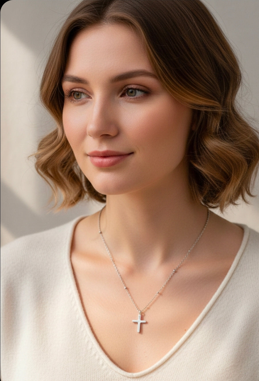 Minimalist Sterling Silver Cross Necklace