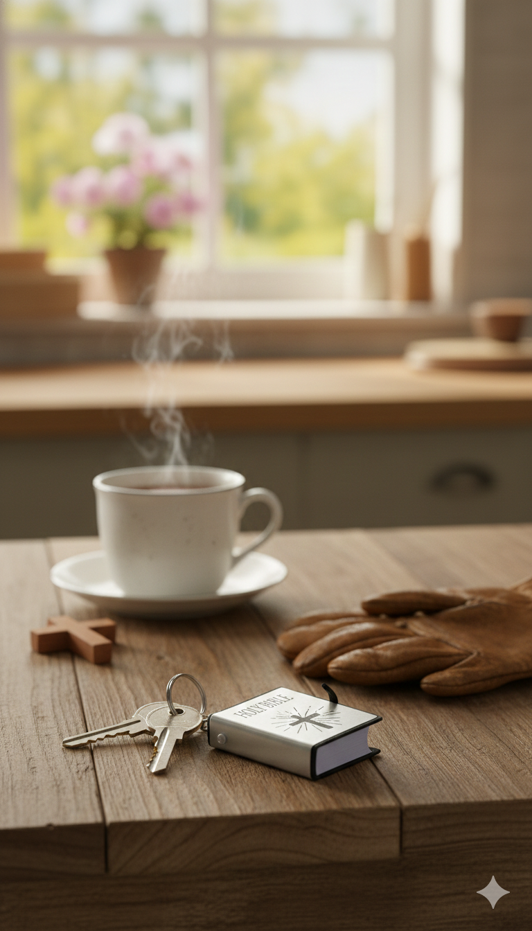 Holy Bible Miniature Keychain - Carry Your Faith Wherever You Go (Silver)