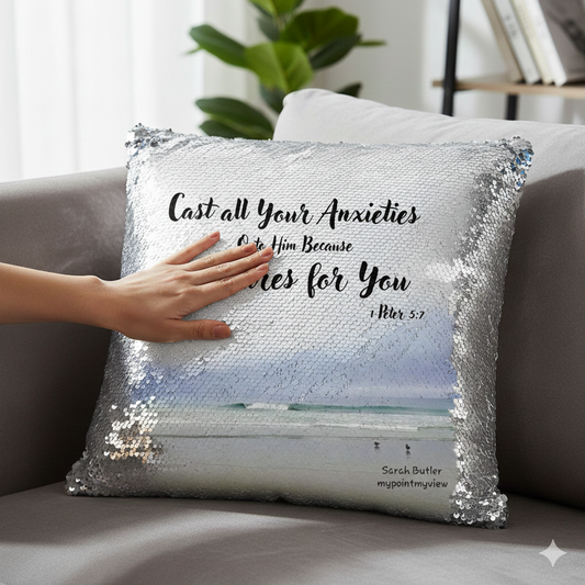 Reversible Sequin Throw Pillow