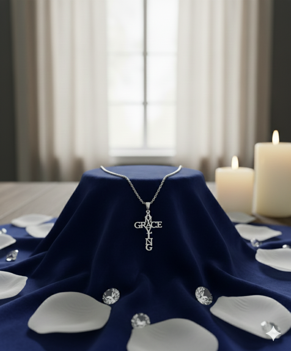 Inspiring "Amazing Grace" Cross Necklace