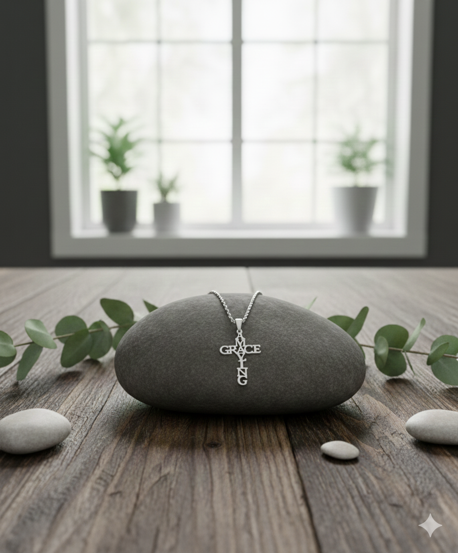 Inspiring "Amazing Grace" Cross Necklace