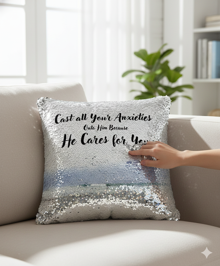 Reversible Sequin Throw Pillow